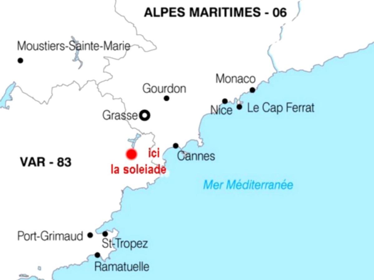 15Mn De Cannes, Villa La Soleiade , 3Gites 2-4 Pers Type T2, Climatises, Piscine, Au Lac De Saint-Cassien Var モントルー エクステリア 写真
